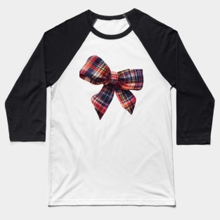 Plaid Bow - Autumn Baseball T-Shirt